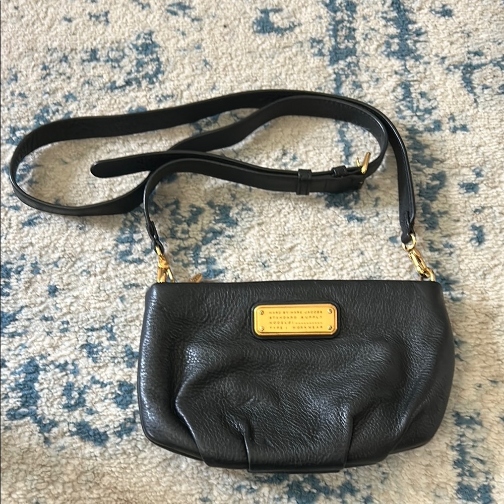 Marc By Marc Jacobs Black and Gold Crossbody Bag